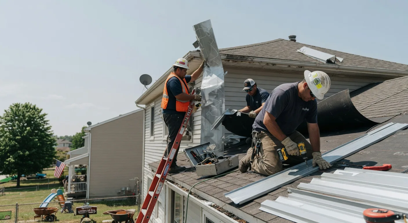 Storm Damage Metal Roof Repair in Orviston, PA